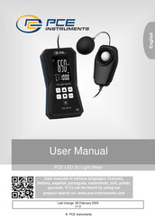 PCE Instruments PCE-LED 30 User Manual