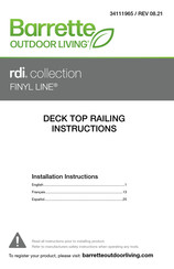 Barrette rdi FINYL LINE Instructions Manual