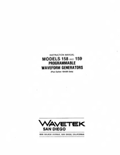 Wavetek 158 Instruction Manual