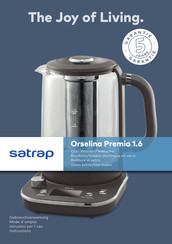 Satrap Orselina Premio 1.6 Instructions Manual