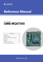 Contec GMB-MQ67000 Reference Manual