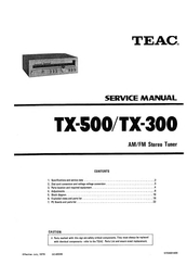 Teac TX-500 Service Manual
