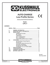 KUSSMAUL LPC-7 Installation & Operation Manual