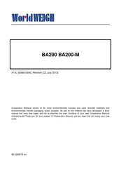 WorldWEIGH BA200-600 Instruction Manual