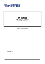 WorldWEIGH RA 200 15P Instruction Manual
