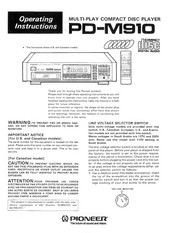 Pioneer PD-M910 Operating Instructions Manual