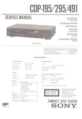 Sony CDP-295 Service Manual