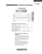 Onkyo TX-SA805 Service Manual