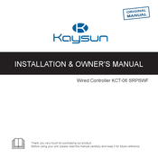 Frigicoll Kaysun KCT-06 SRPSWF Installation & Owner's Manual