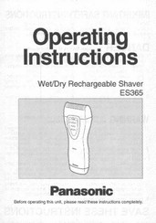 Panasonic ES-365 Operating Instructions Manual