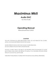 Thrax Audio Maximinus MkII Operating Manual