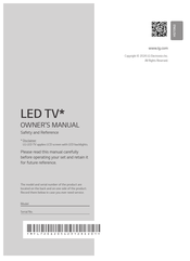 LG 55UT8050PSB Owner's Manual