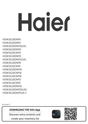 Haier HDW3620DWPD(UK) Manual