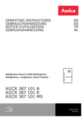 Amica KGCR 387 101 MS Operating Instructions Manual