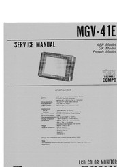 Sony MGV-41E Service Manual
