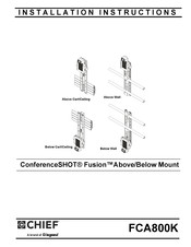 LEGRAND Chief ConferenceSHOT Fusion FCA800K Installation Instructions Manual