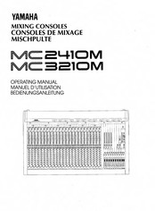 Yamaha MC3210M Operating Manual