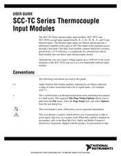 National Instruments SCC-TC Series User Manual