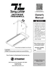 Stamina Tony Little INSTRIDE 45-9851 Owner's Manual