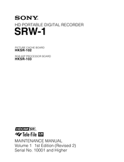 Sony HKSR-102 Maintenance Manual