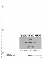 Tektronix 212 Instruction Manual