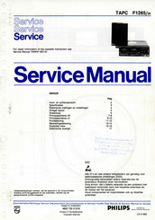 Philips TAPC F1265/30 Service Manual