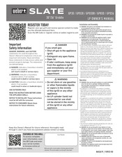 Weber SLATE GPD30 Owner's Manual