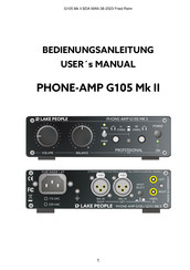 Lake People PHONE-AMP G105 Mk II User Manual