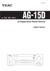Teac AG-15D Owner's Manual