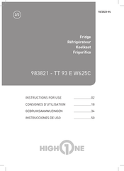 HIGHONE TT 93 E W625C Instructions For Use Manual