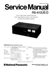 Panasonic RS-612US-D Service Manual