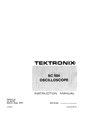 Tektronix SC 504 Instruction Manual
