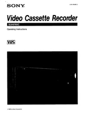 Sony SLV-676UC Operating Instructions Manual