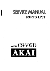 Akai CS-705D Service Manual