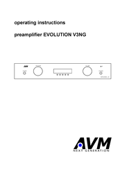 AVM EVOLUTION V3NG Operating Instructions Manual