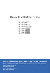 Dinstar MTG5000 Quick Installation Manual