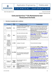 Emerson COPELAND EAZYCOOL Technical Information