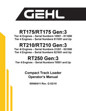 Gehl RT175 Gen:3 Operator's Manual
