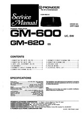 Pioneer GM-620 Service Manual