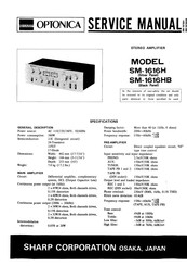 Sharp OPTONICA SM-1616H Service Manual