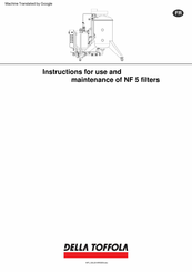 Della Toffola NF 5 Instructions For Use And Maintenance Manual