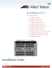 Allied Telesis SwitchBlade x3112 Installation Manual
