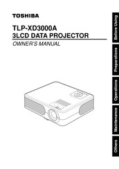 Toshiba TLP-XD3000A Owner's Manual