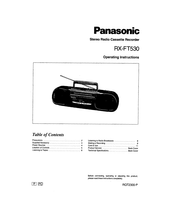 Panasonic RXFT530 - RADIO/DUAL CASS-LOW Operating Instructions Manual