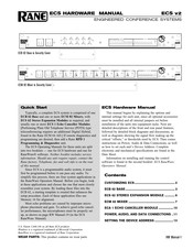 Rane ECM 82 Hardware Manual
