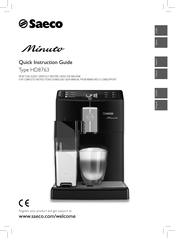 Philips Saeco Minuto HD8763 Quick Instruction Manual