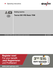 EWM Taurus 505 VRD Basic TDM Operating Instructions Manual