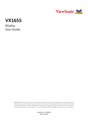 ViewSonic VX1655 User Manual