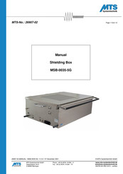 MTS Systems MSB-0035-5G Manual