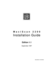 UBI MaxiScan 2200 Installation Manual